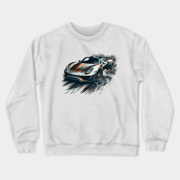 Porsche 918 Spyder Crewneck Sweatshirt by Vehicles-Art